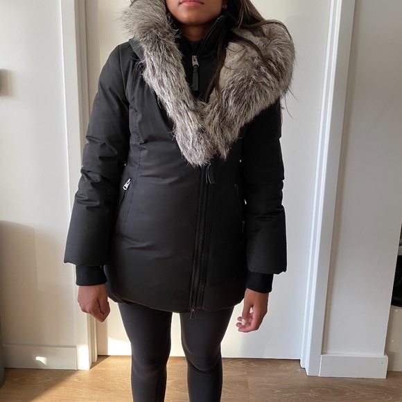 Mackage Adali Silver Fox Furtrim Coat 